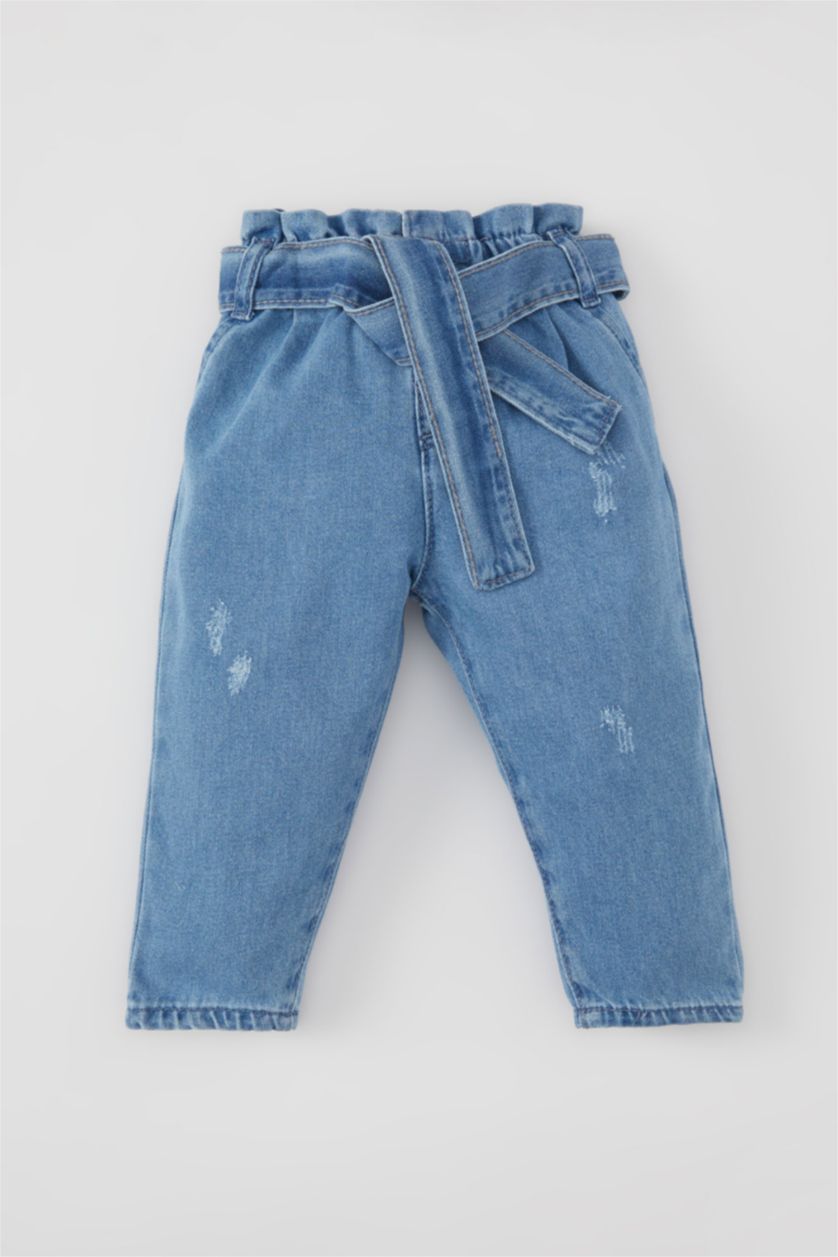 BABY GIRL Blue Baby Girl Regular Fit Straight Leg Jeans