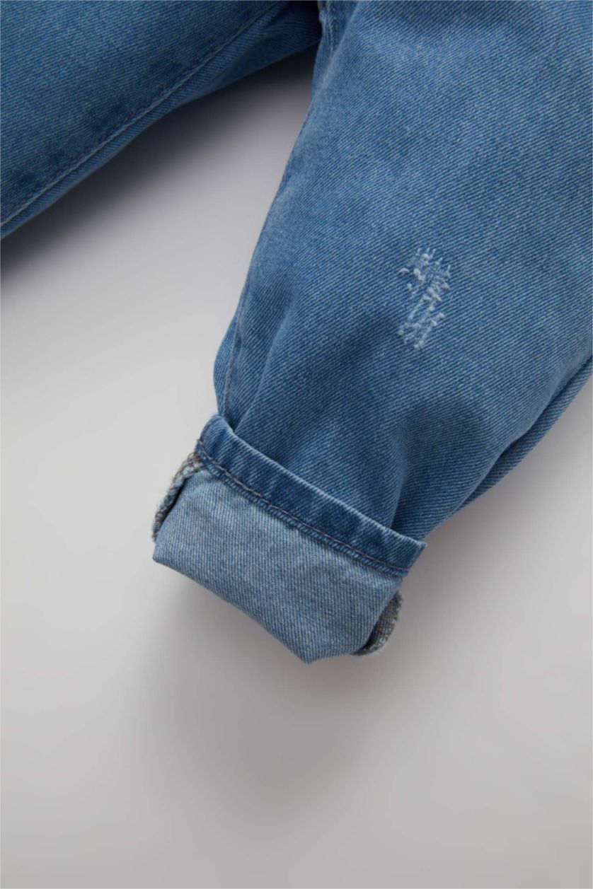 BABY GIRL Blue Baby Girl Regular Fit Straight Leg Jeans