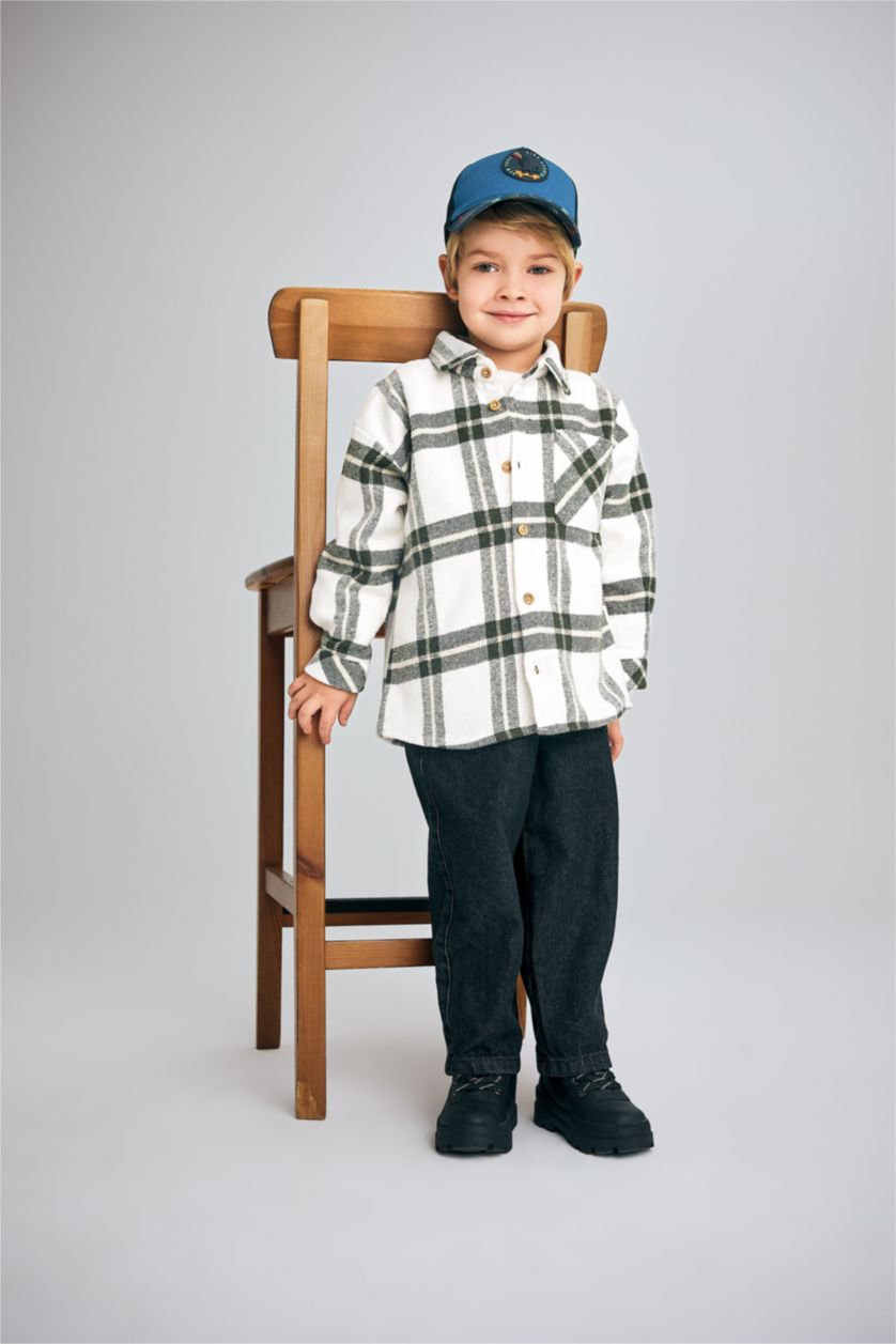 Малыши мальчики Антрацит Брюки стандартного кроя с эластичным поясом с карманом для малышей мальчиков