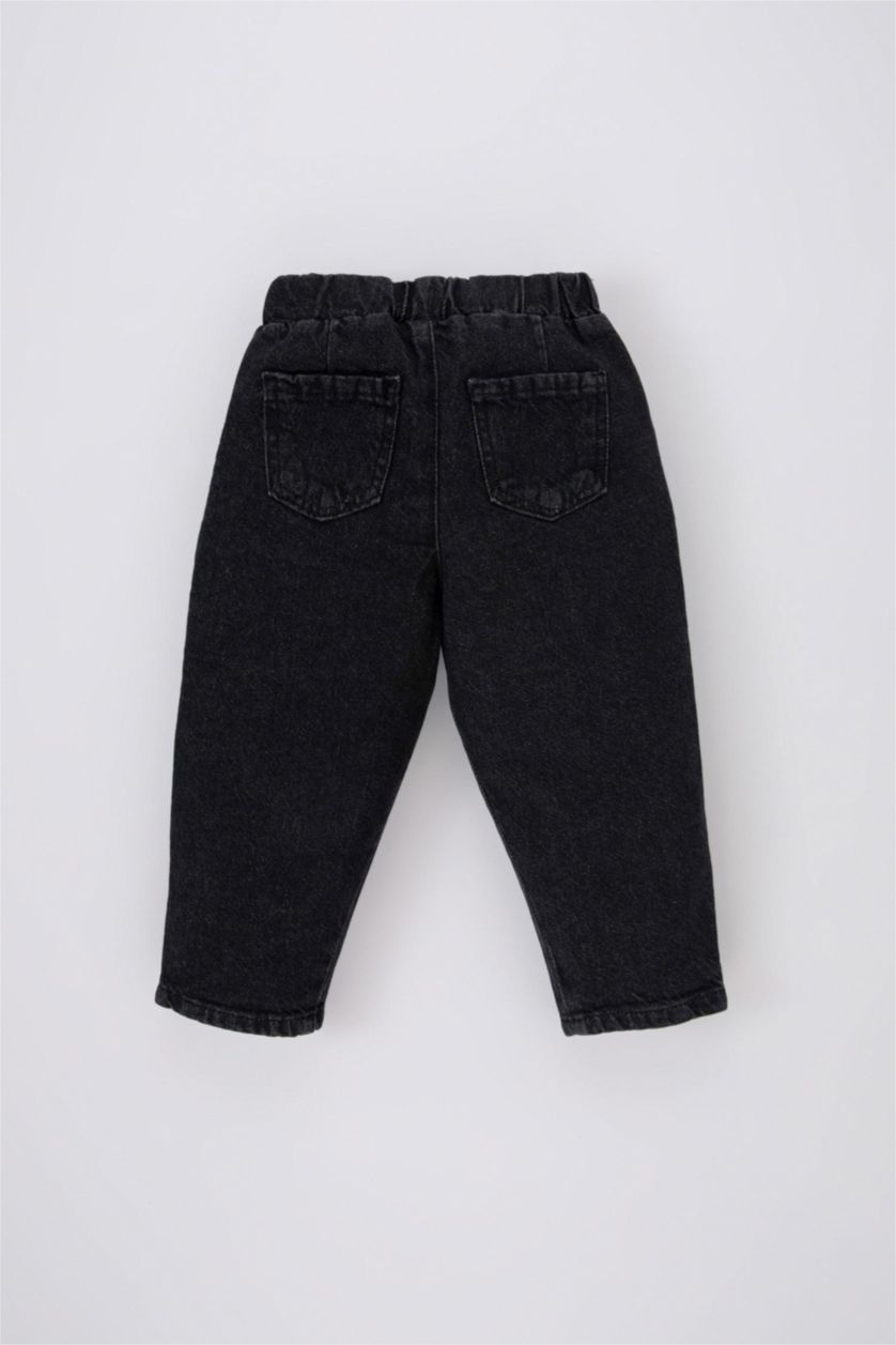 Малыши мальчики Антрацит Брюки стандартного кроя с эластичным поясом с карманом для малышей мальчиков