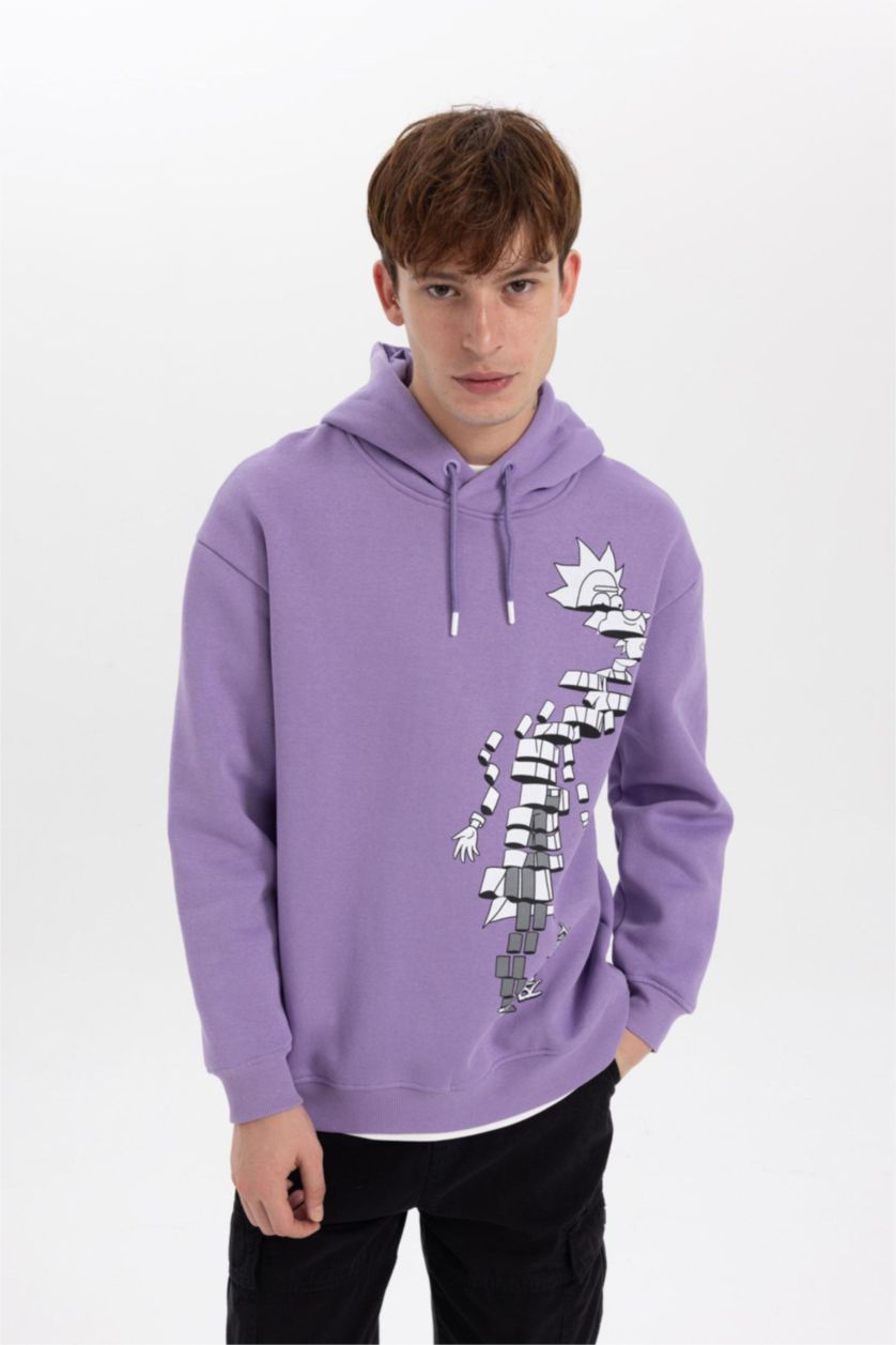 MAN Dark Lilac Boxy Fit Sweatshirt