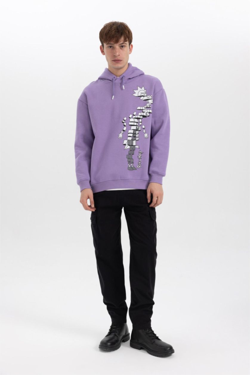 MAN Dark Lilac Boxy Fit Sweatshirt