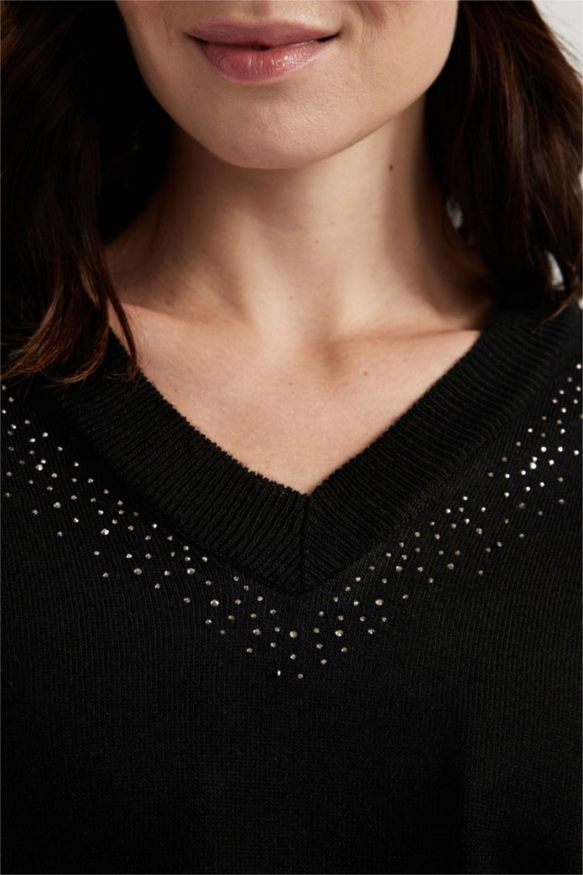 WOMAN Black Regular Fit Pullover