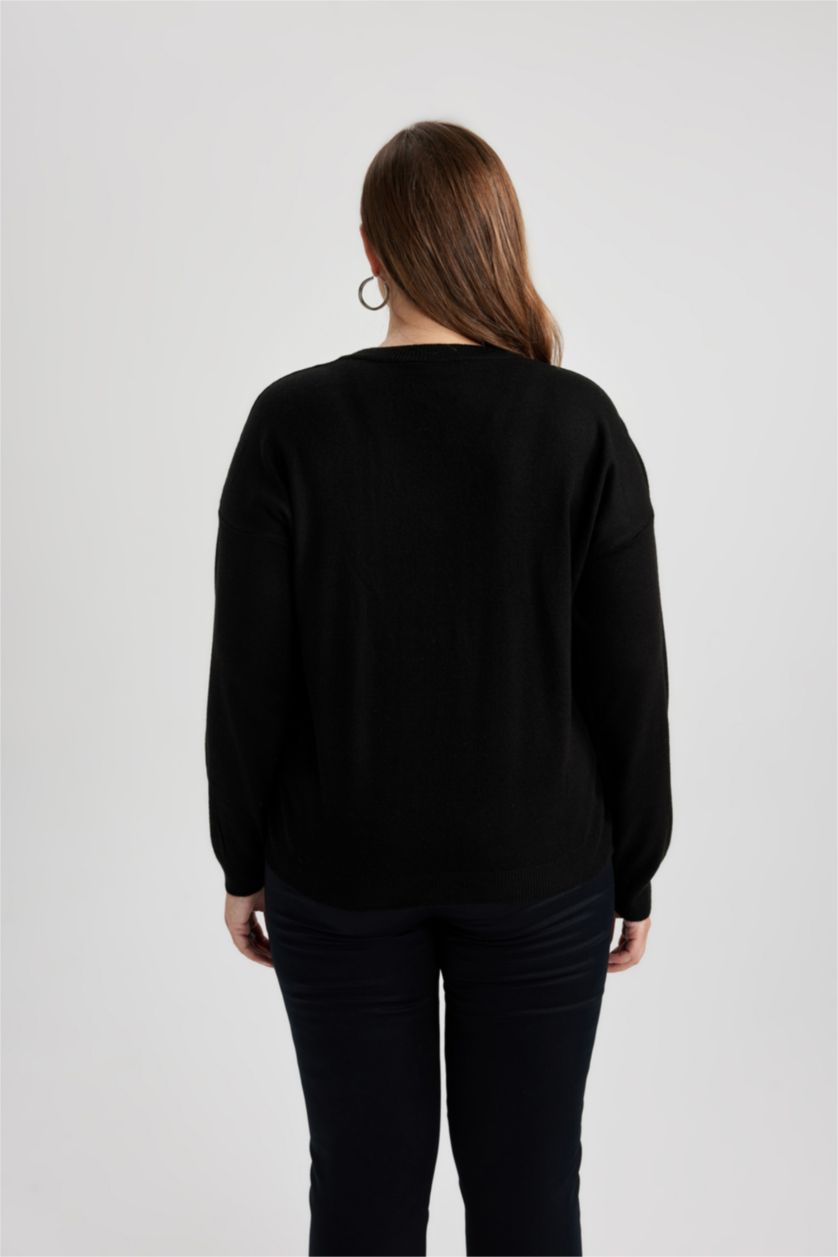WOMAN Black Regular Fit Pullover
