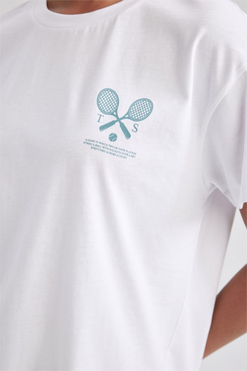 WOMAN White Oversize Fit Short Sleeve T-Shirt