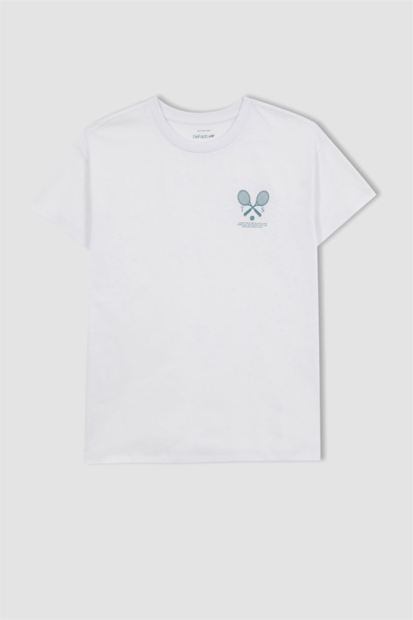 WOMAN White Oversize Fit Short Sleeve T-Shirt