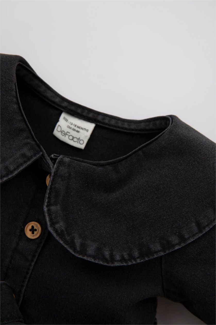 BABY GIRL Anthracite Regular Fit Long Sleeve Dress