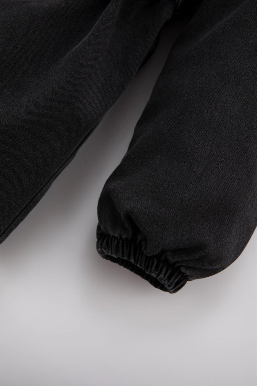 BABY GIRL Anthracite Regular Fit Long Sleeve Dress