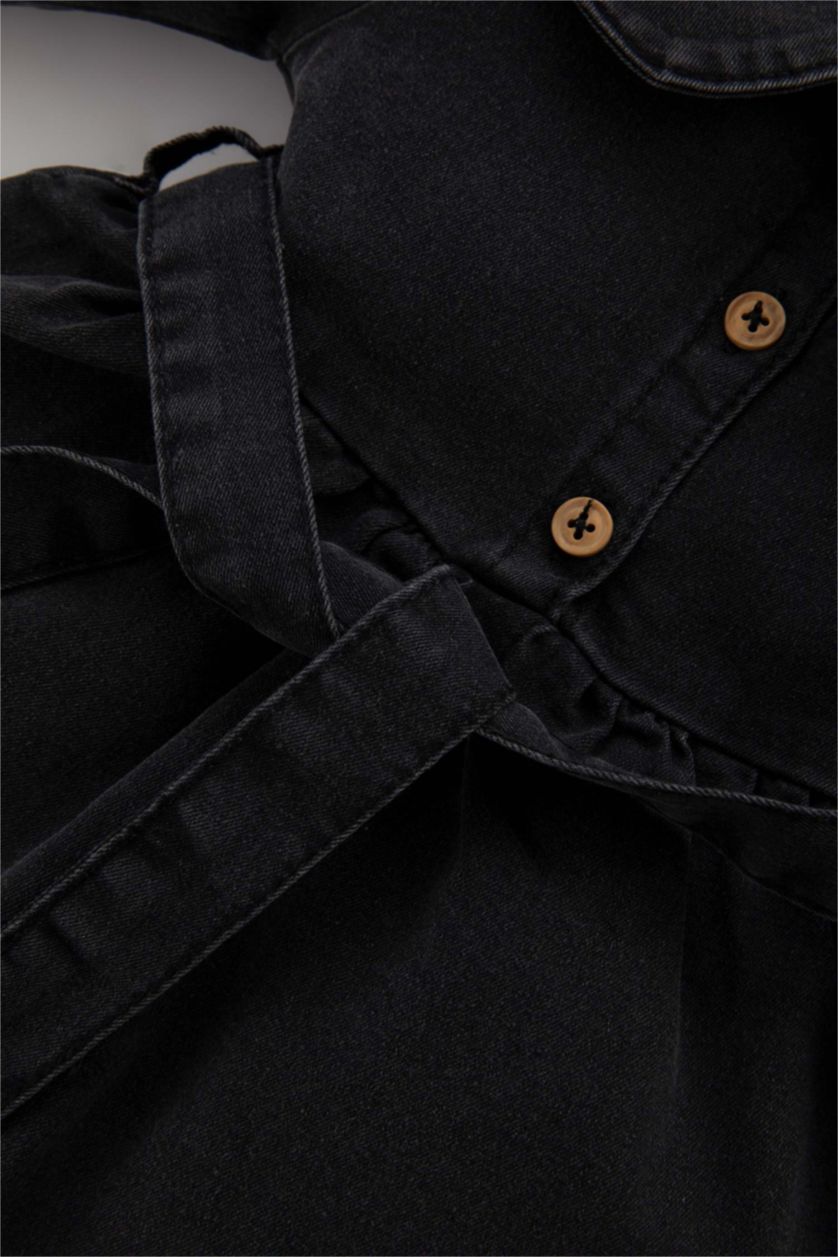 BABY GIRL Anthracite Regular Fit Long Sleeve Dress