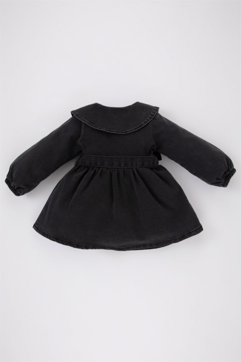 BABY GIRL Anthracite Regular Fit Long Sleeve Dress