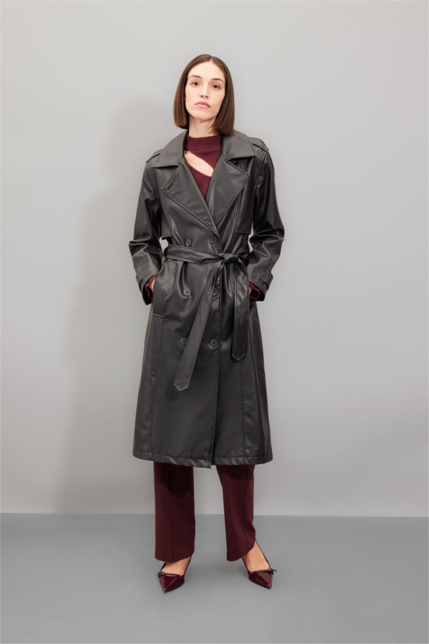 نساء أسود Waterproof Trenchcoat