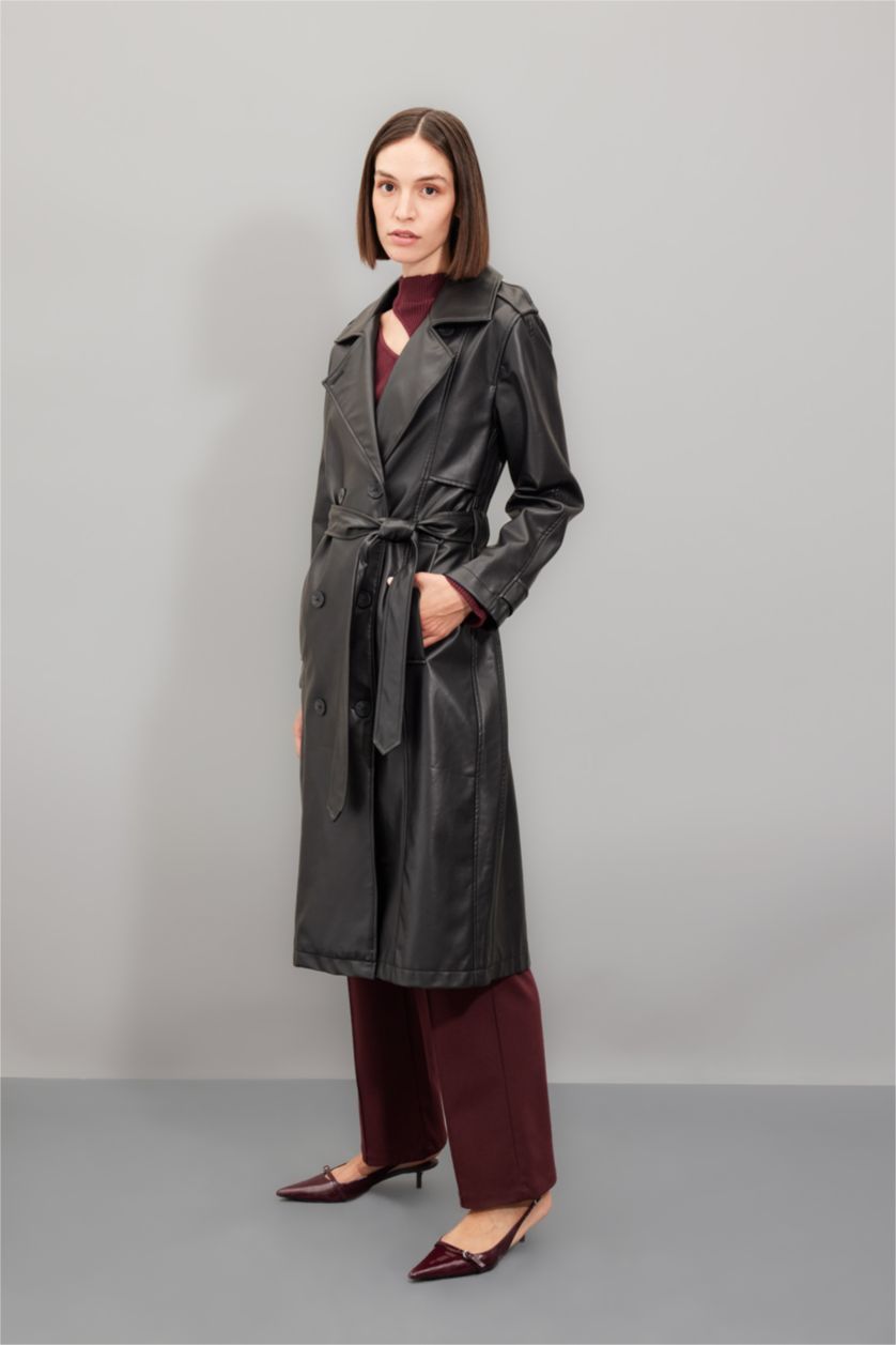 نساء أسود Waterproof Trenchcoat