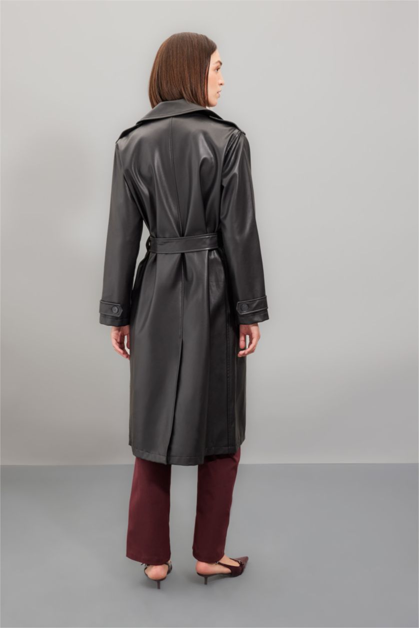 نساء أسود Waterproof Trenchcoat
