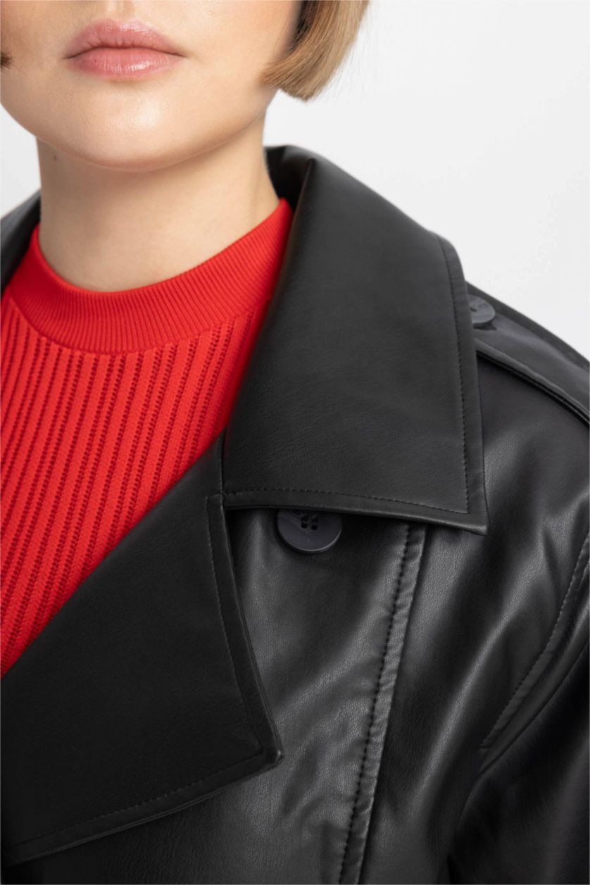 نساء أسود Waterproof Trenchcoat