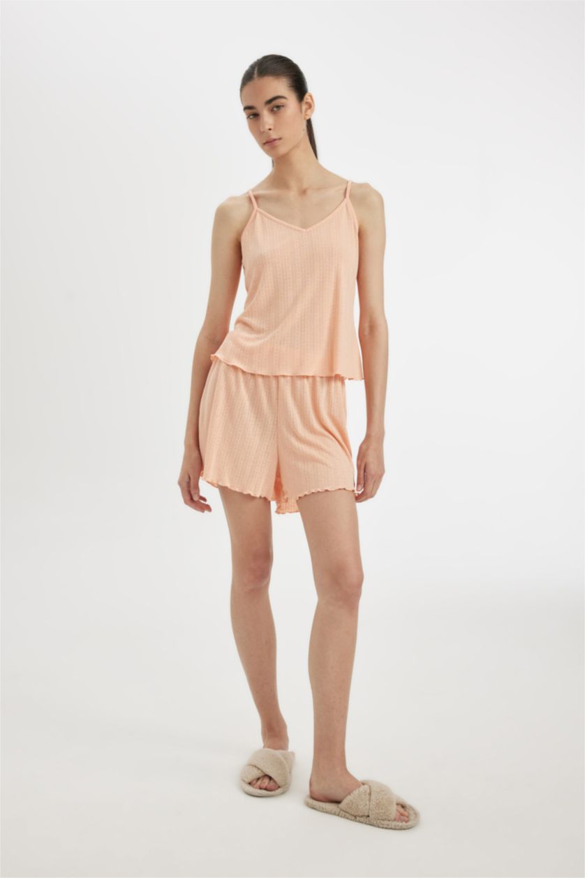 WOMAN Salmon Regular Fit Cotton 2 Piece Pajama Set