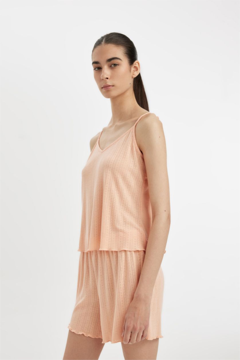 WOMAN Salmon Regular Fit Cotton 2 Piece Pajama Set