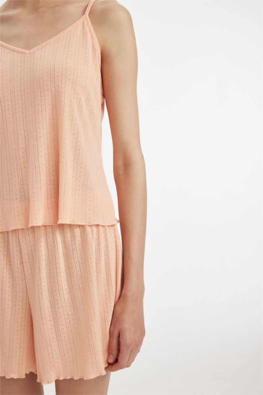 WOMAN Salmon Regular Fit Cotton 2 Piece Pajama Set