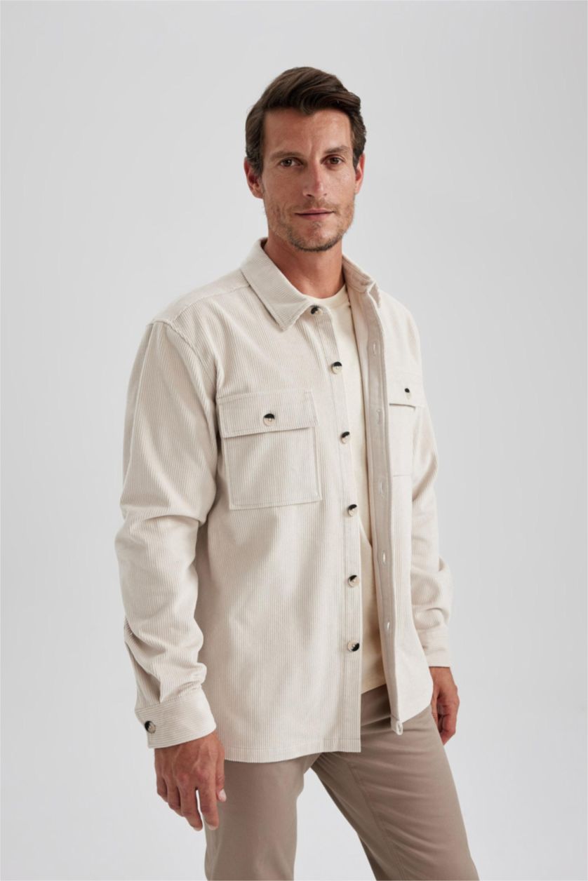 Ерлер АҚ қалыпты пішім поло жаға Сыртқа киетін жейде