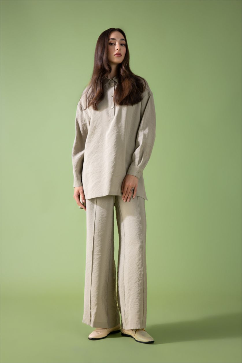 WOMAN Light Khaki Palazzo Trousers