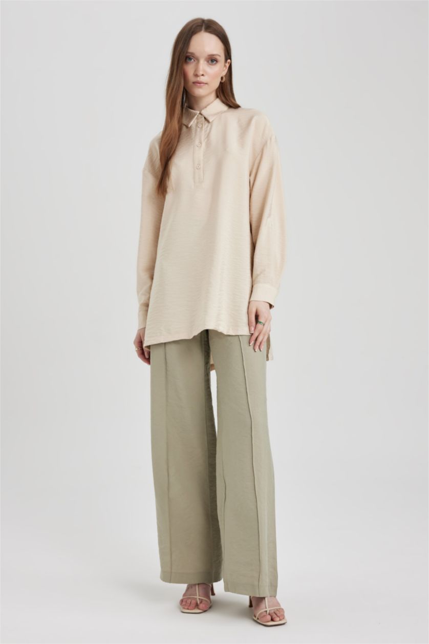 WOMAN Light Khaki Palazzo Trousers