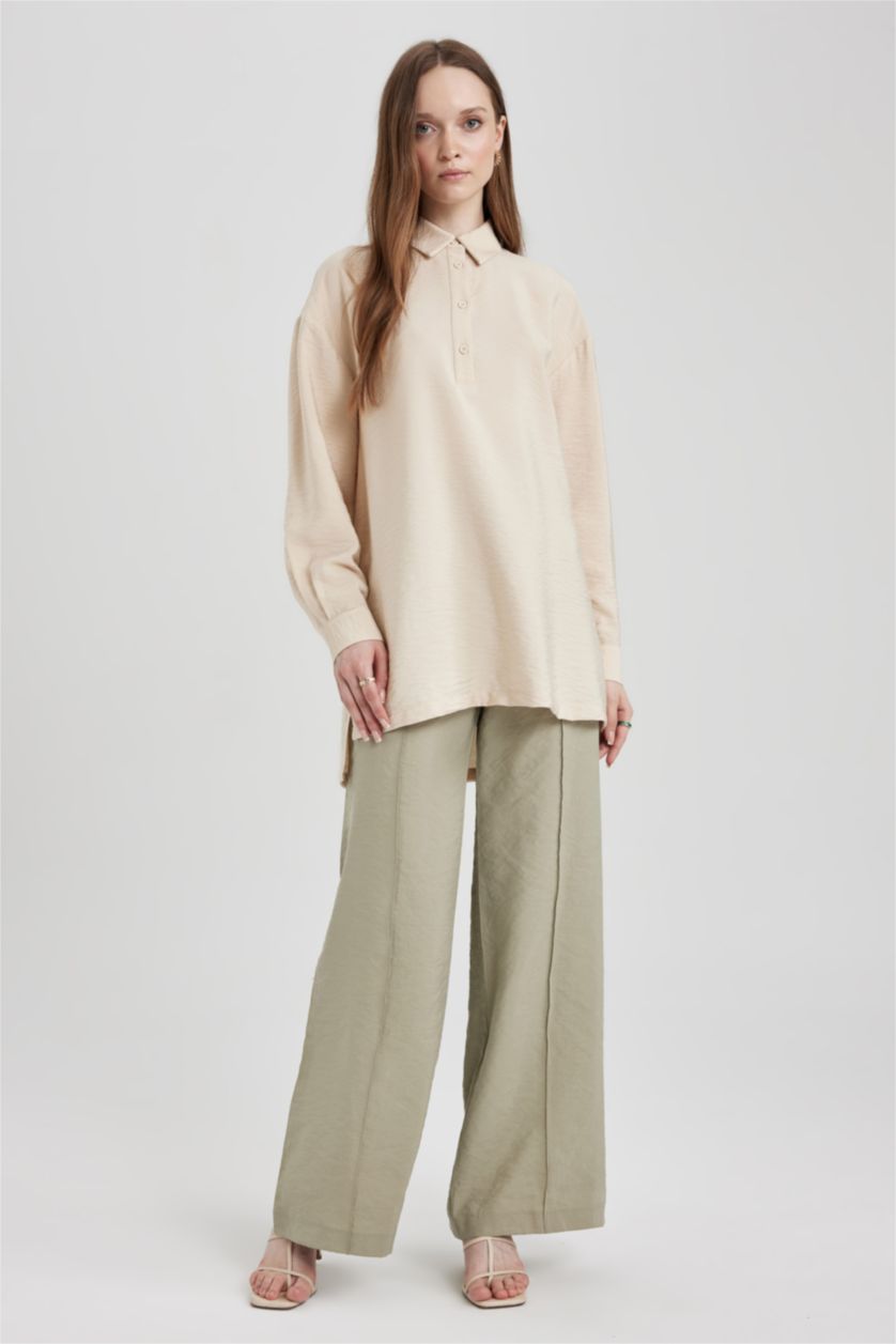 WOMAN Light Khaki Palazzo Trousers