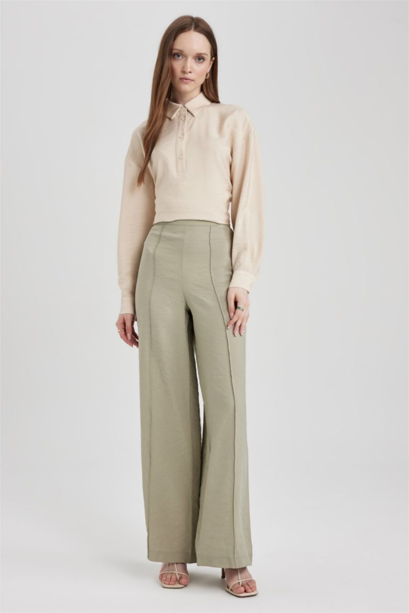 WOMAN Light Khaki Palazzo Trousers