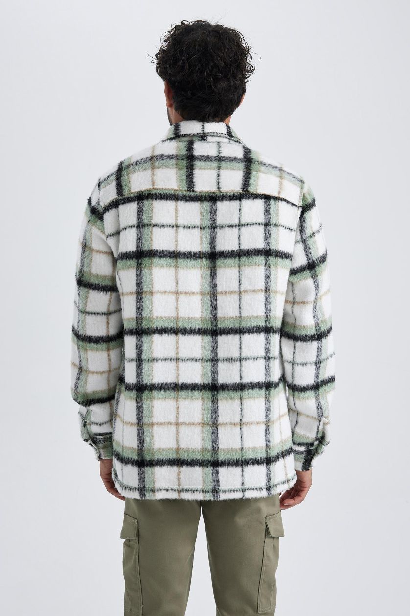 رجال اوف وايت جاكيت قميص كاروهات بقصة عادية بياخة بولو