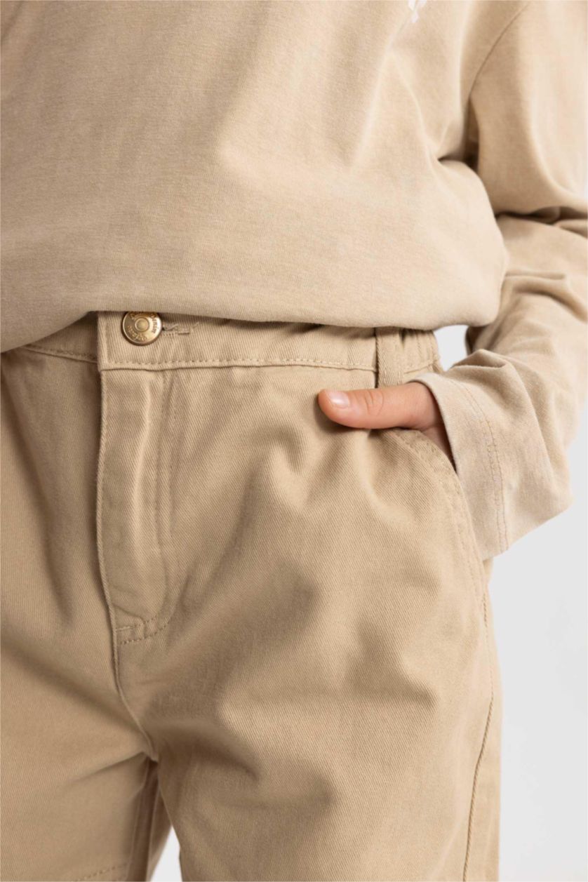 FILLES Beige Pantalon Parachute