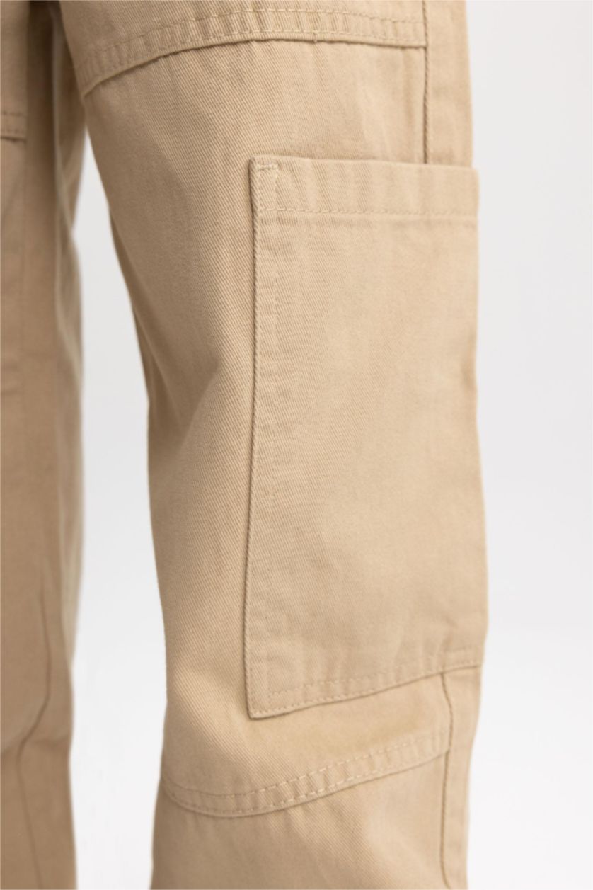 FILLES Beige Pantalon Parachute