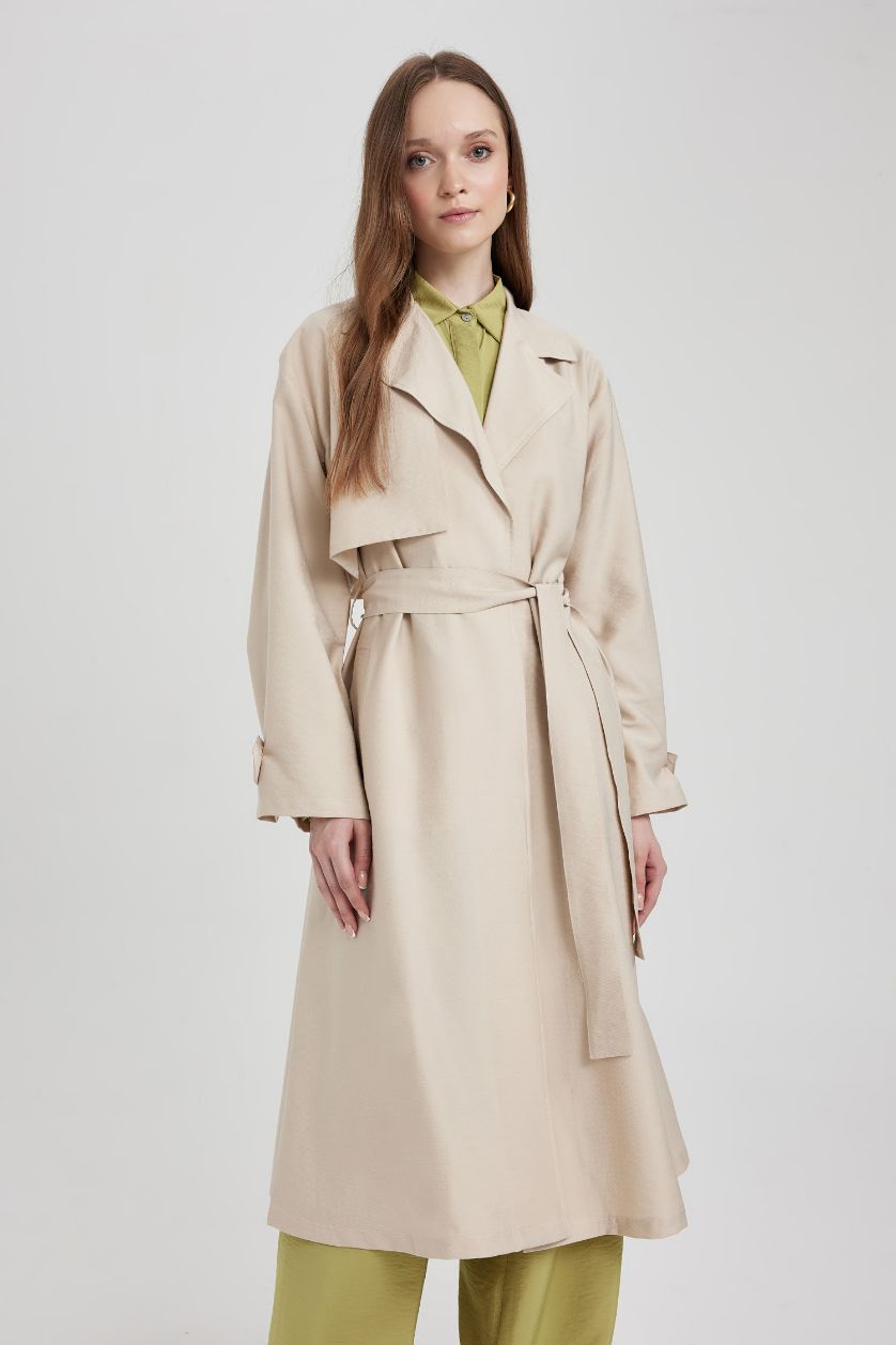 WOMAN Sand Regular Fit Long Sleeve Tunic