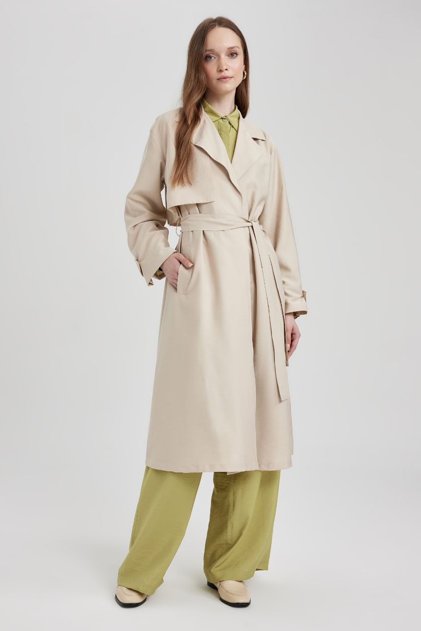 WOMAN Sand Regular Fit Long Sleeve Tunic