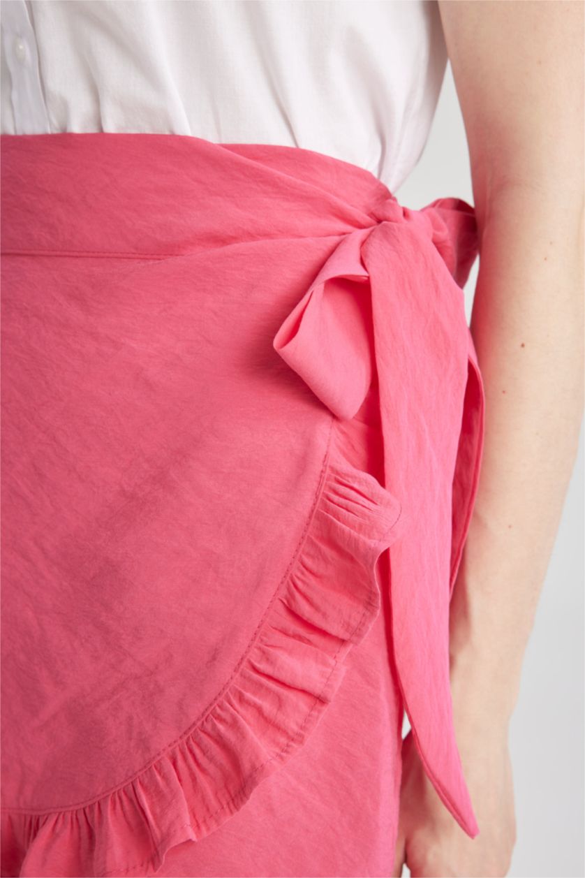 Женщины Фуксия Шорты широкие с высокой талией