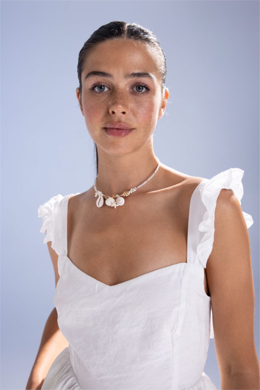 نساء بيج فاتح بلوزة بدون أكمام سليم فيت مخصر