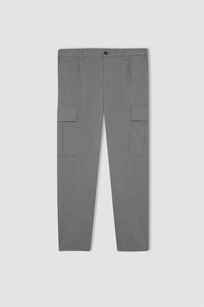 رجالي ميلانج رمادي بنطلون جوجر فيت برجل عادية بجيب كارجو