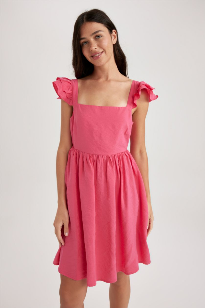 Kadın Fuşya Modal Mini Elbise