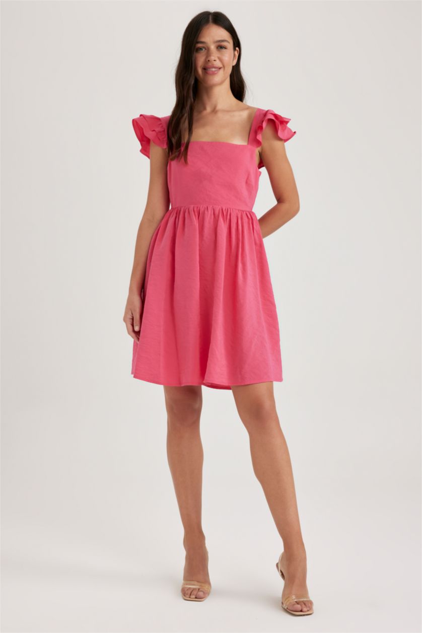 Kadın Fuşya Modal Mini Elbise