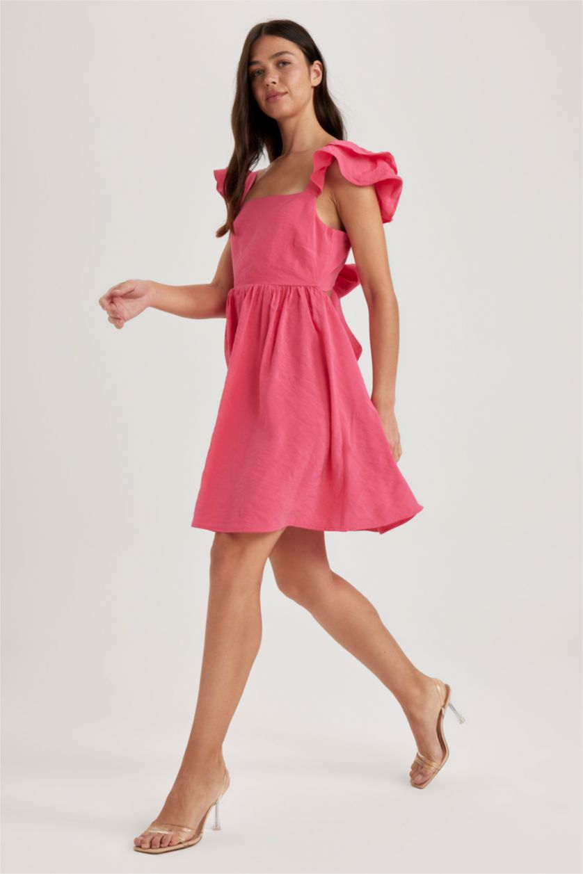 Kadın Fuşya Modal Mini Elbise