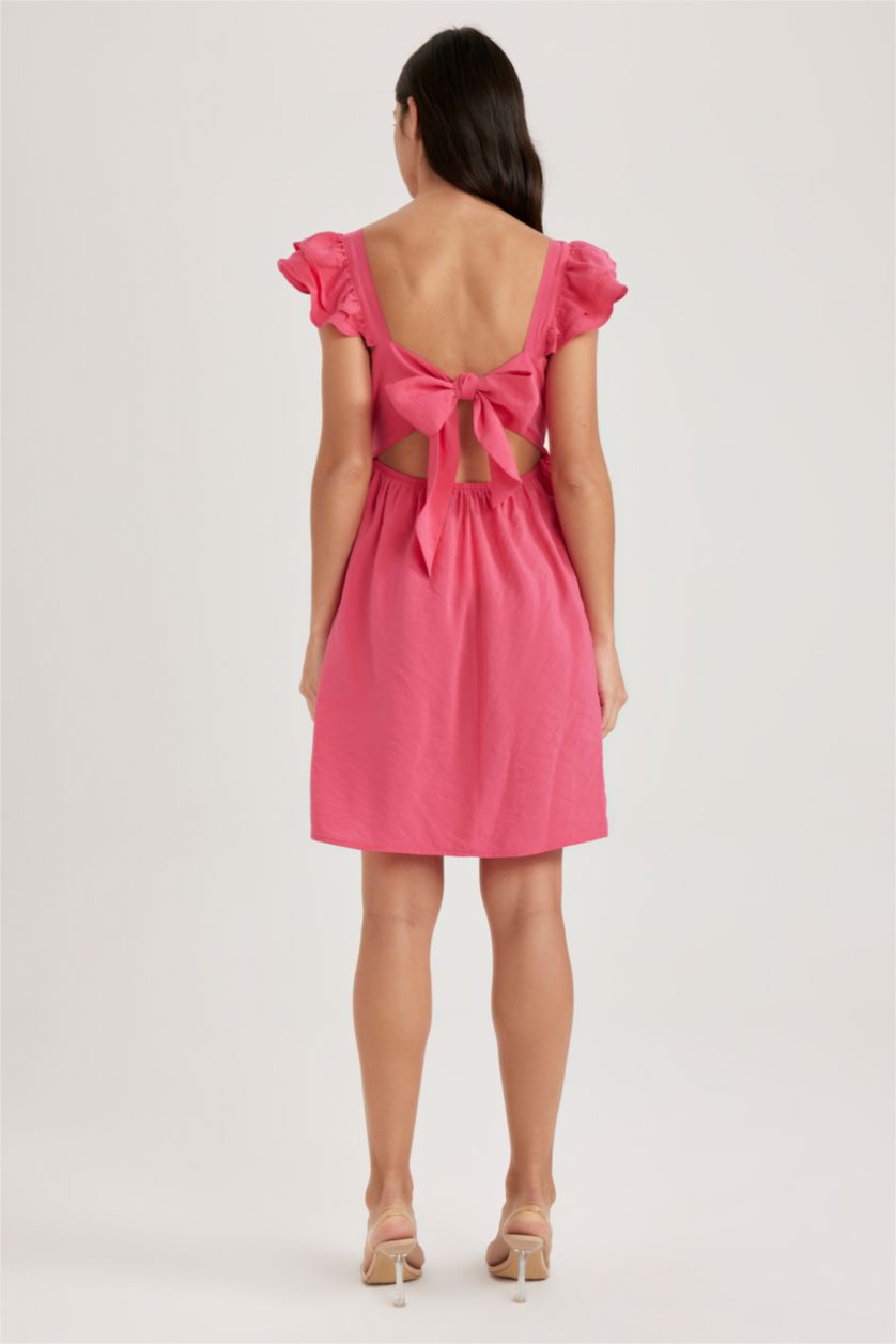 Kadın Fuşya Modal Mini Elbise