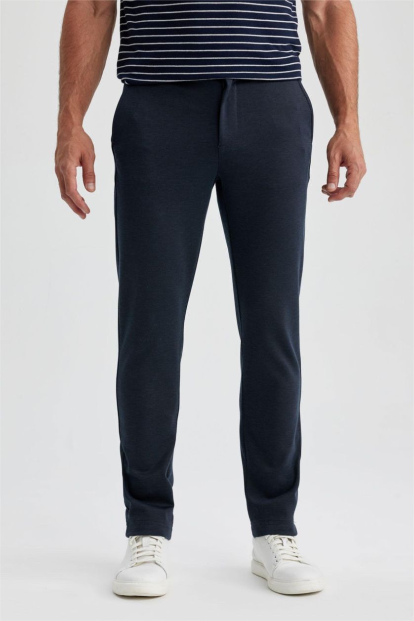 Man Navy Melange Jogger All Way Stretch Trousers