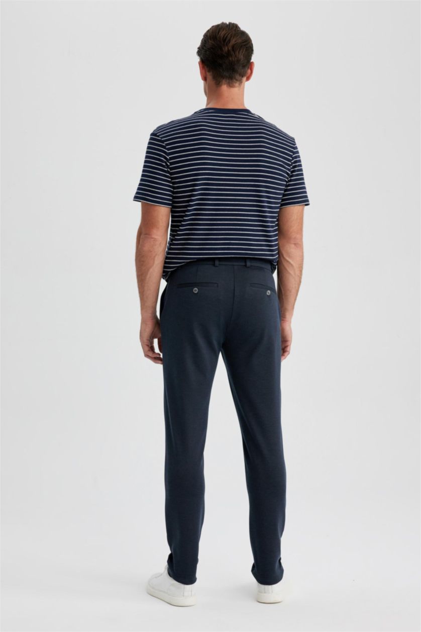 Man Navy Melange Jogger All Way Stretch Trousers