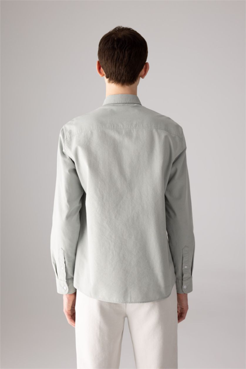 رجال نعناع Regular Fit Oxford Long Sleeve Shirt