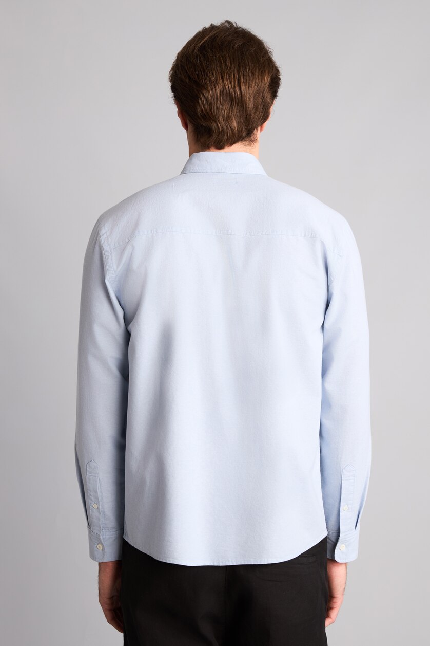 MAN Light Blue Regular Fit Oxford Long Sleeve Shirt