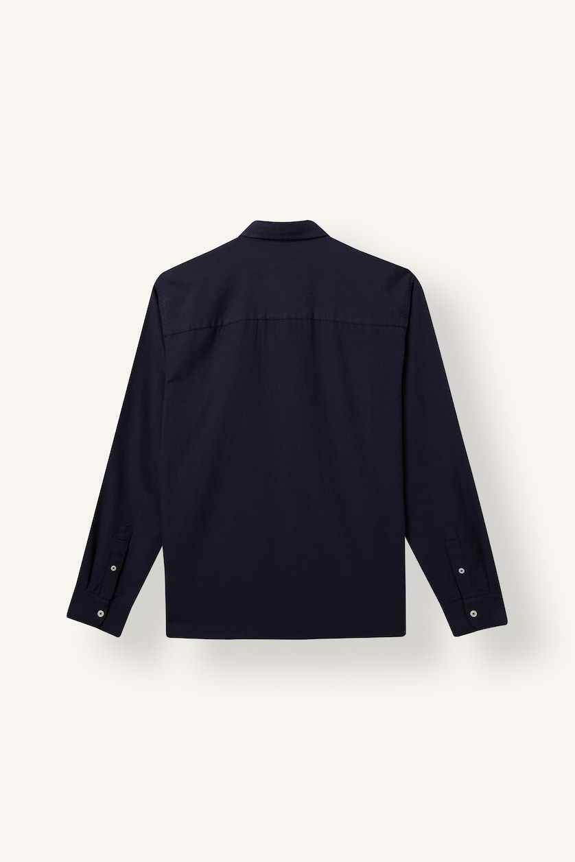 Men NAVY Regular Fit Oxford Long Sleeve Shirt