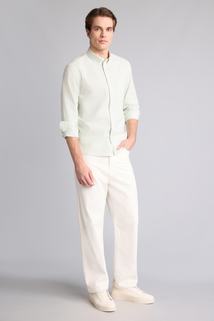 MAN Aqua Regular Fit Oxford Long Sleeve Shirt