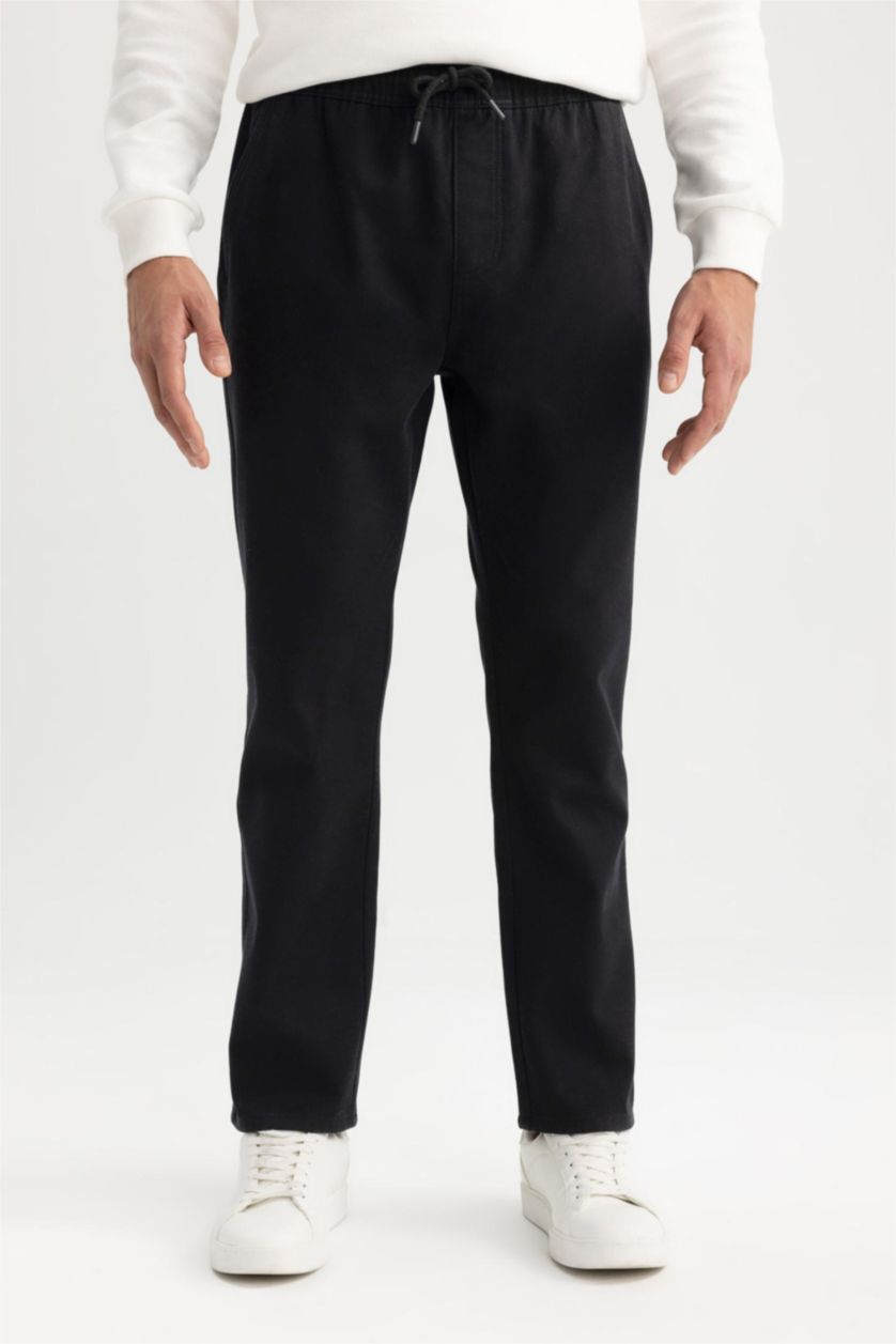 Ерлер қара джоггер пішімі полярлық флис тұрақты етек Шалбар