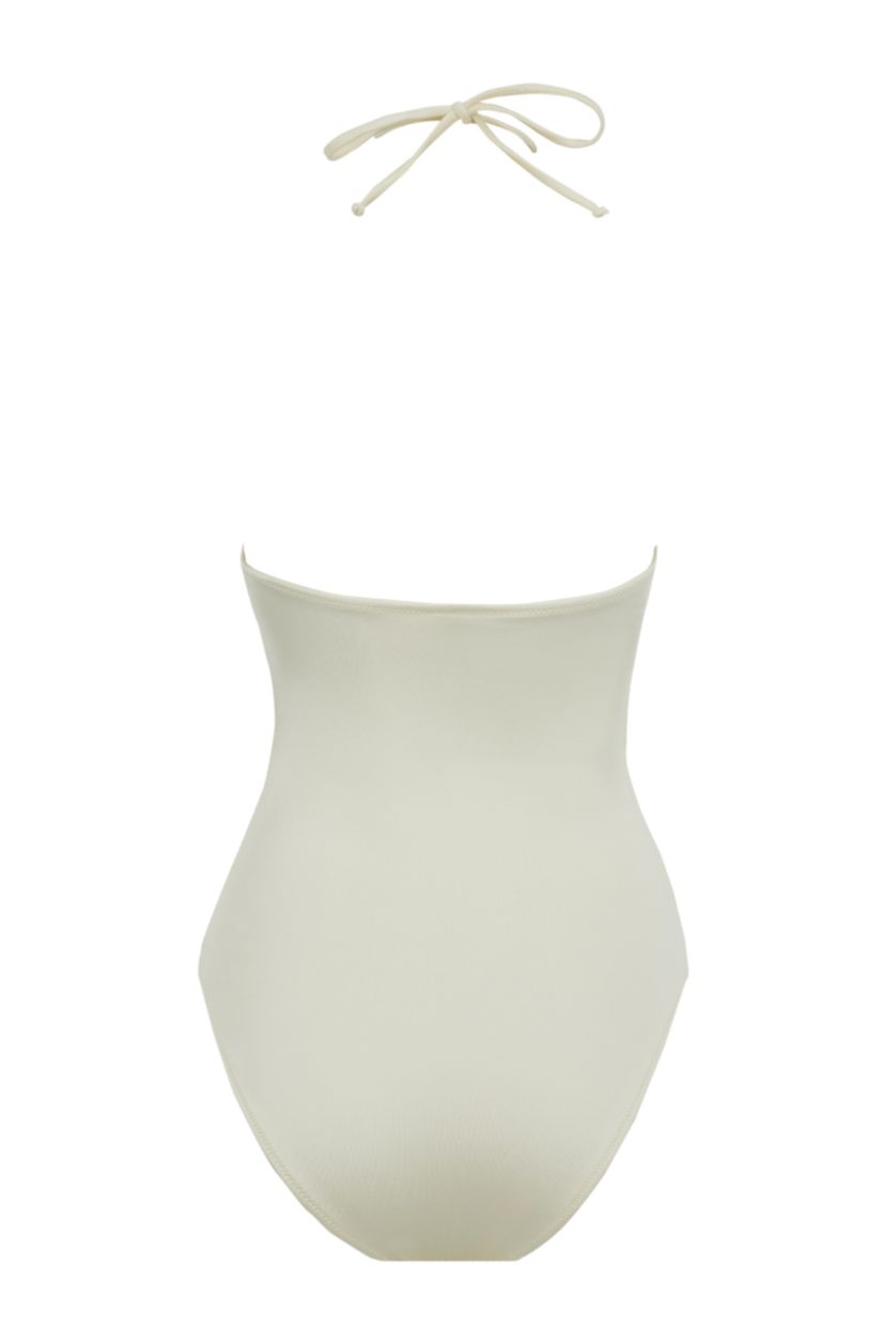 FEMME Écru Maillot de Bain à Coupe Régulière de Fall In Love