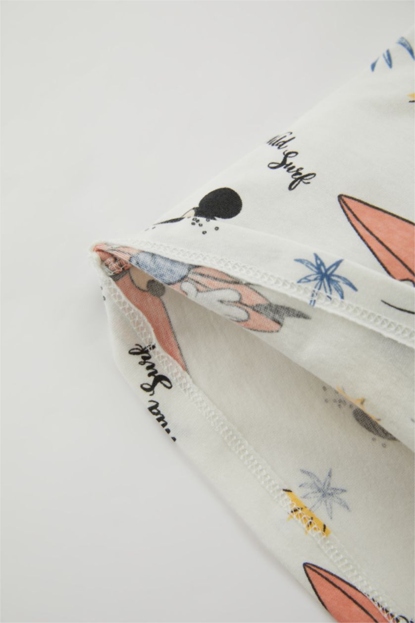 BÉBÉ GARÇON Blanc Ensemble T-shirt et Short imprimé Mickey & Minnie