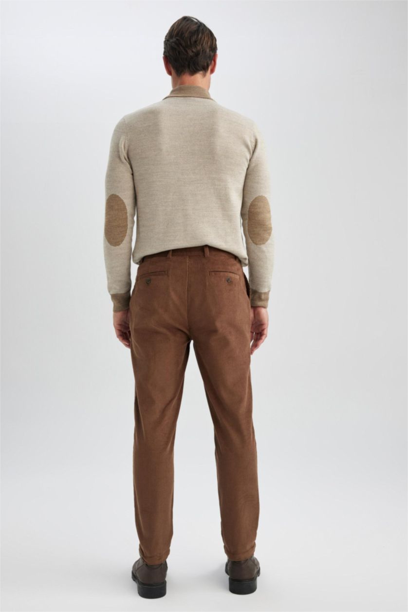 Мужчины Верблюжья шерсть Брюки из бархата