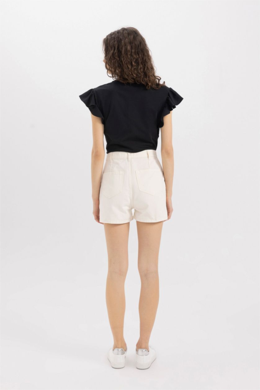 حريمي بيج فاتح شورت جبردين بخصر عالي