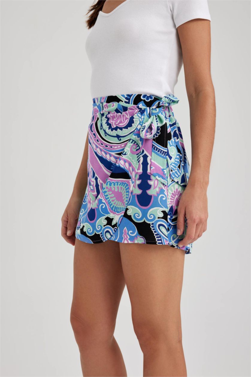 نساء أرجواني شورت بخصر عالي برجل واسع